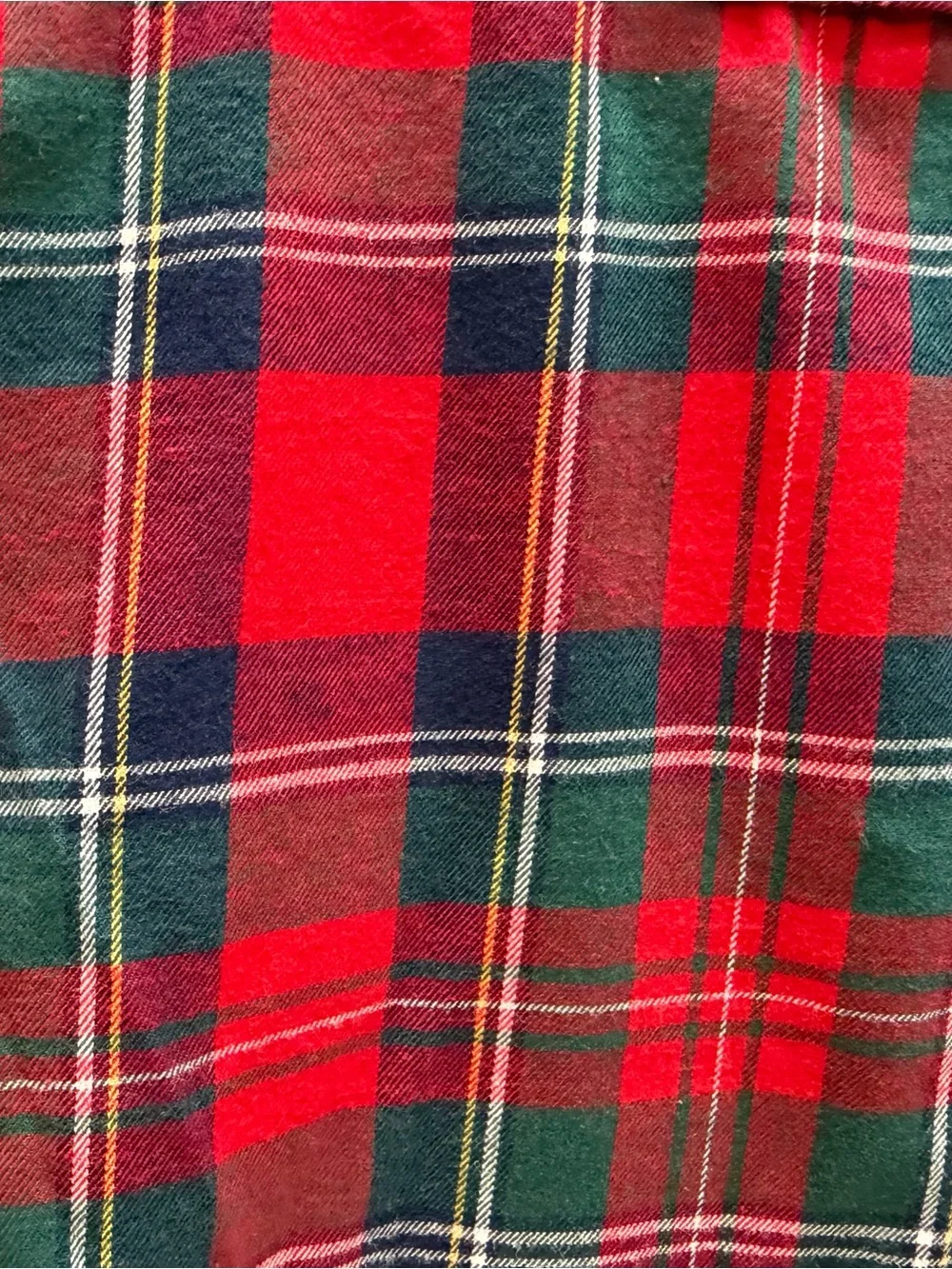 Class Club Boys Red Green Plaid Flannel Shirt Size 10/12 Christmas Holiday